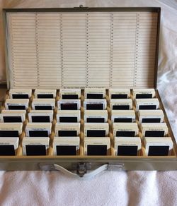 205 1960s-1970s slides with metal carrier