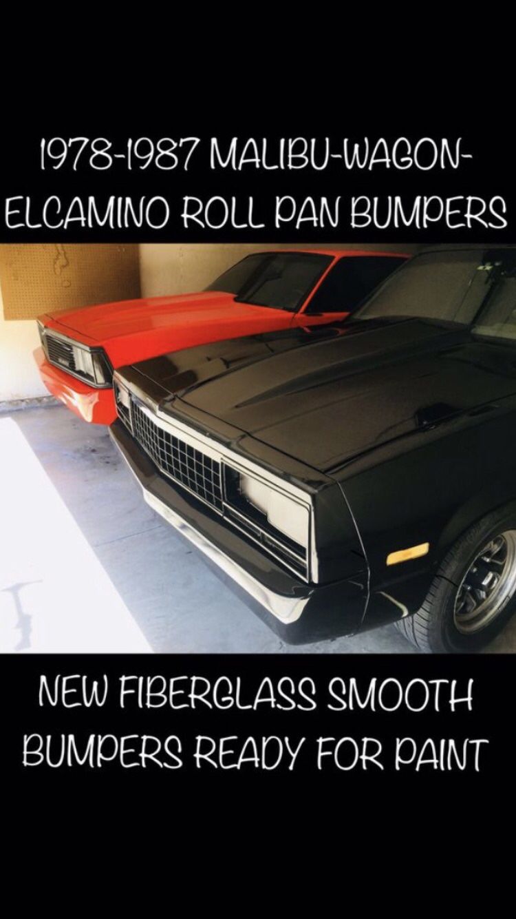 GBody Malibu, El Camino, Malibu Wagon Roll Pan Bumpers Direct Bolt On Application