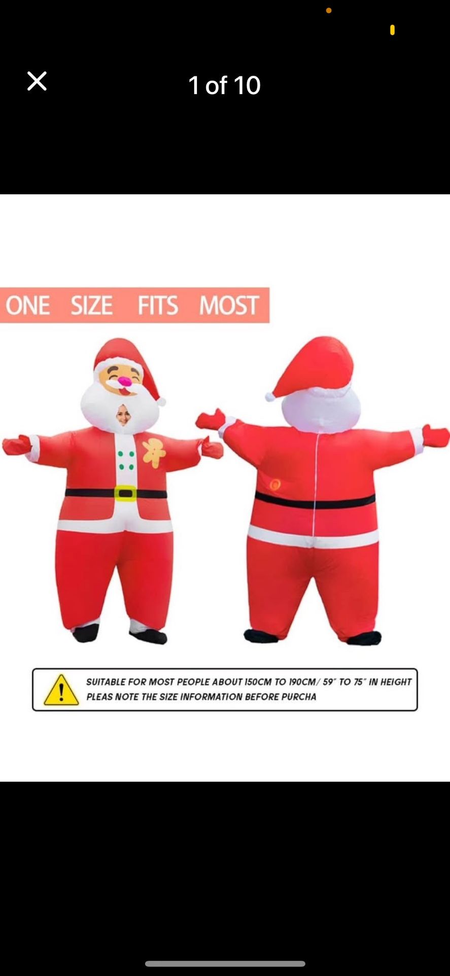 🎅✨ Inflatable Santa Claus Costume – Funny Christmas Outfit ✨🎅 📍 Pickup: s. Durango & 215 near IKEA Details: • 🎁 Upgrade Inflatable Santa Suit –
