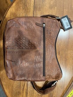 Jack Georges Voyager Uptown Buffalo Leather Hobo Bag W/matching RFID Wallet.