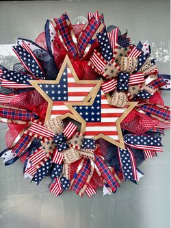 Double Star Patriotic Wreath