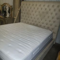 King Bed with Mattress & Box Spring