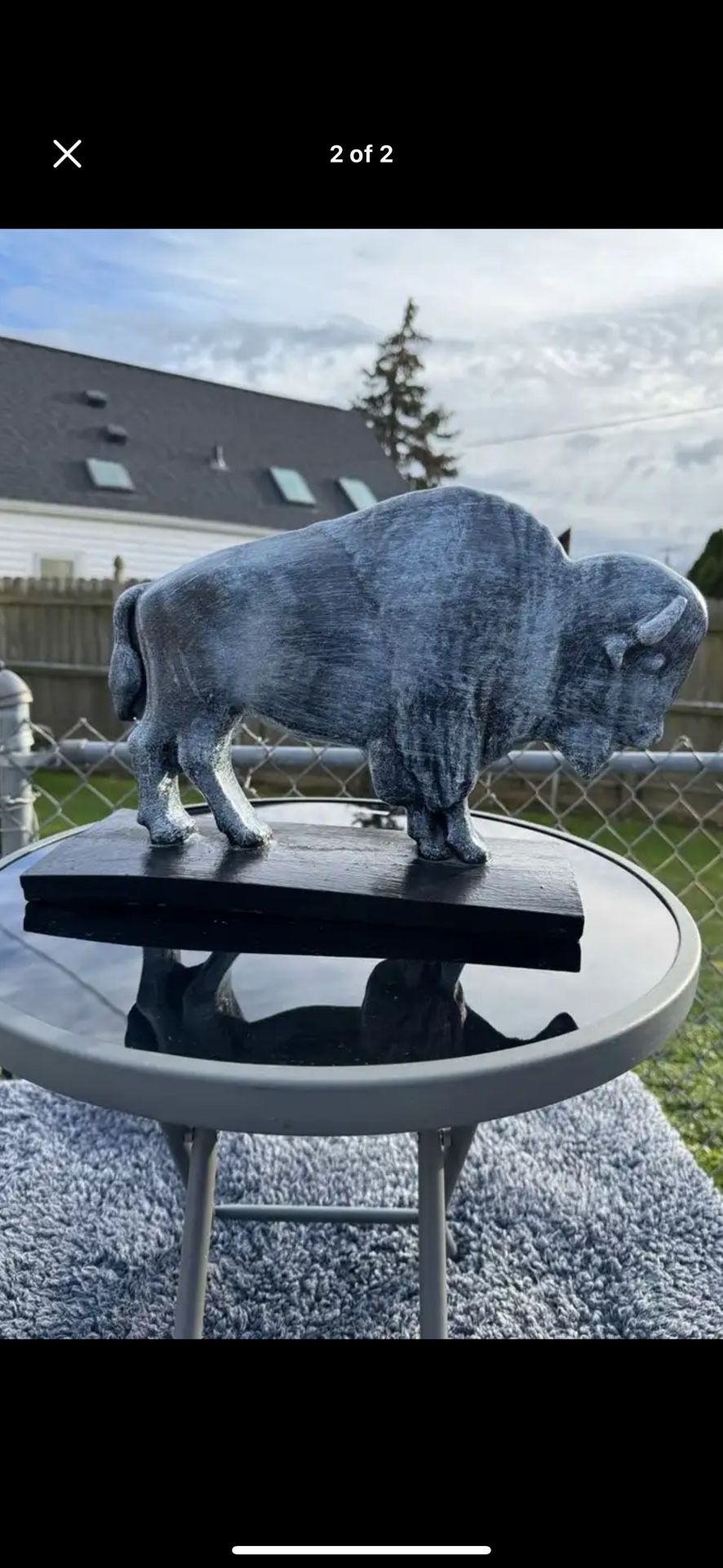 The Old Gray Buffalo Statue