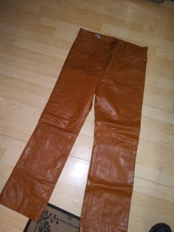 Mens leather jeans 34 x 34
