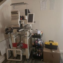 Rainbow EMB 12 Needle Embroidery Machine - Touch Screen + 200 Thread
