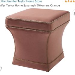 Jennifer Taylor Home Savannah Ottoman, Orange