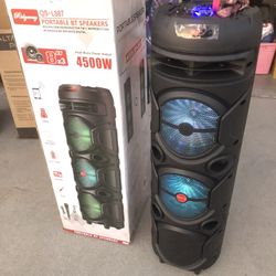 Triple Eight Inch Rechargeable Bluetooth Speaker/aux/fm/USB And SD Port/microphone For Karaoke/brand New!!