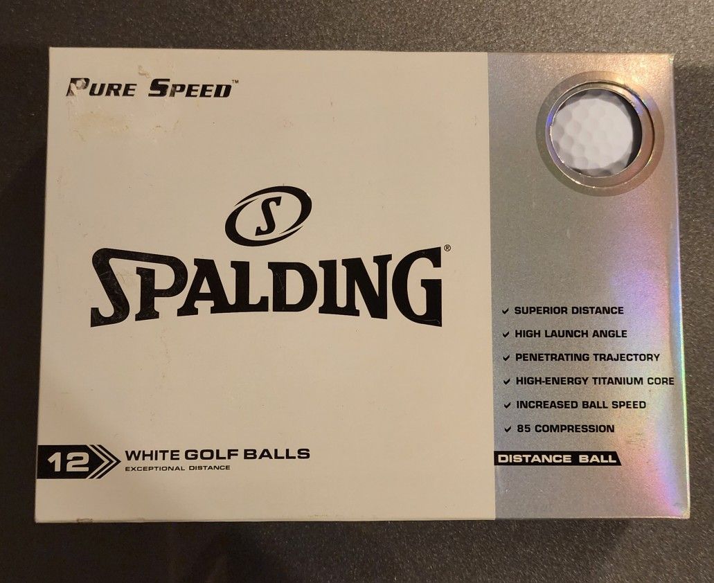 Spalding Pure Speed White Golf Balls 12 Pack.