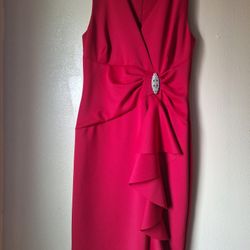 Women's  Celebration Dress Red Size 14  Stretch