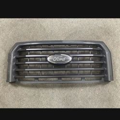 OEM 2015-2017 Ford F150 XLT Factory Front Grille RealSteel W/ Special Emblem