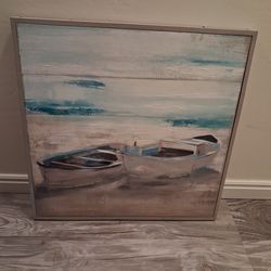 28x28 Boats Heather Hayes' "Barra De Arena II" (Sandbar II) Canvas Print