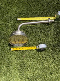 ROHL 6” rain shower head and 12” arm