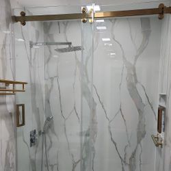 Shower Doors 3/8" Clear Glass Tempered