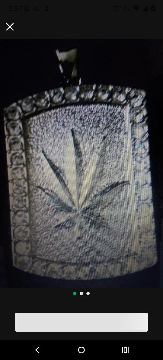 Dog Tag "Marijuana" leaf premium pendant, stainless steel. Brand New. ONLY $30. I will include a FREE chain with each pendant purchased.