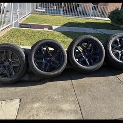 Black 20” Rims & Tires Chevy Silverado