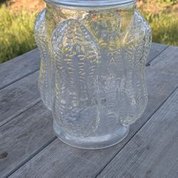 Vintage PLANTERS Peanuts Glass Jar w LID Four 4 Corner - 14" x 8" CounterDisplay
