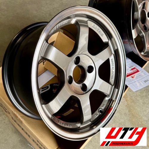 VOLK RACING TE37SL 15x8 4x100 25 CIVIC FIT INTEGRA MIATA MX5 WHEEL RIM PGRAPHITE