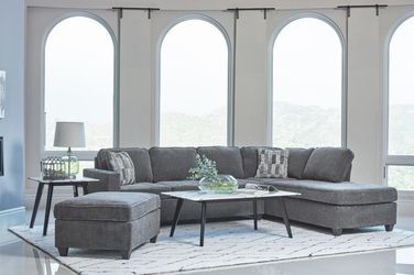 STATIONARY SECTIONAL SOFA WITHOUT OTTOMAN-GREY