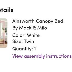 Twin Size Canopy Bed