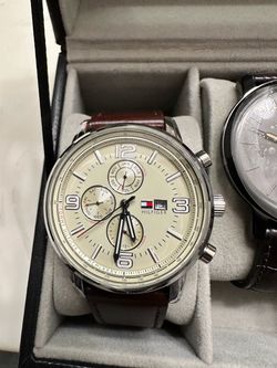 Tommy Hilfiger Chronograph Watch Brown Leather