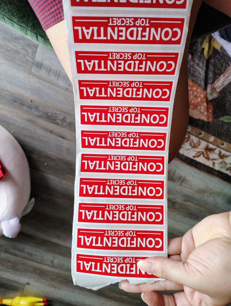 Biohazard & Confidential Sticker Rolls