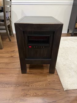 Ashley Furniture Kraleene Dark Brown Chair Side End Table With Heater