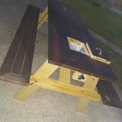 Picnic table with cooler