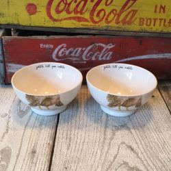 Rae Dunn Set Of 2 Thanksgiving Bowls