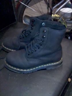 Dr. Martens black suede boots
