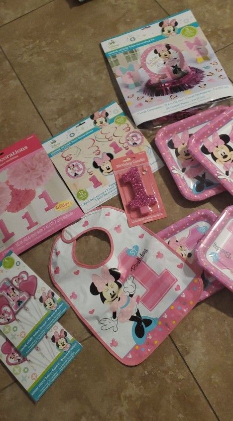 1st Birthday Decorations Minnie Mouse