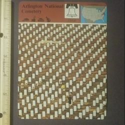 1979 Panarizon Arlington National Cemetery Memorial For America's Heroes Large Over-sized Card Collectible Vintage Italy