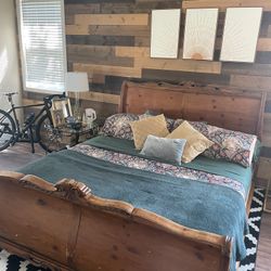Bed Frame/slay Bed/Oak/Cal King