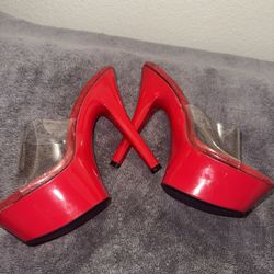Red Pleaser Platform Women's Pole Dancing Heels | NWOT | NEVER WORN / BRAND NEW | $49 | Size : 9
