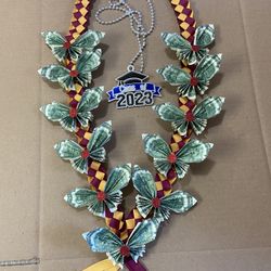 Graduation Butterfly Money Lei
