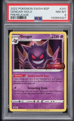 GENGAR (Fanatics collect only) cheapest on the market 2022 Pokemon Sword & Shield Promo Lost Origin Prerelease Holo Gengar #SWSH241 PSA 8 NM-MT