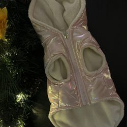 BRAND NEW Holographic XS fuzzy dog Sweater 