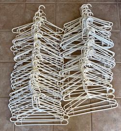 Bulk White Plastic Hangers