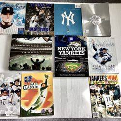 1990s - 2000s Group Of New York Yankees Baseball Books, Yearbooks Programs