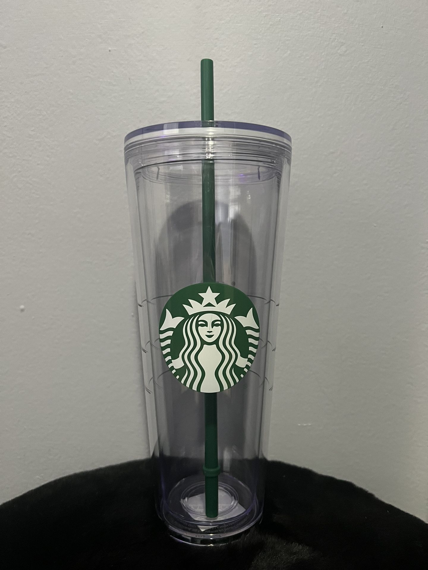 Starbucks Clear Green Leaves 24oz Cold Drink Cup