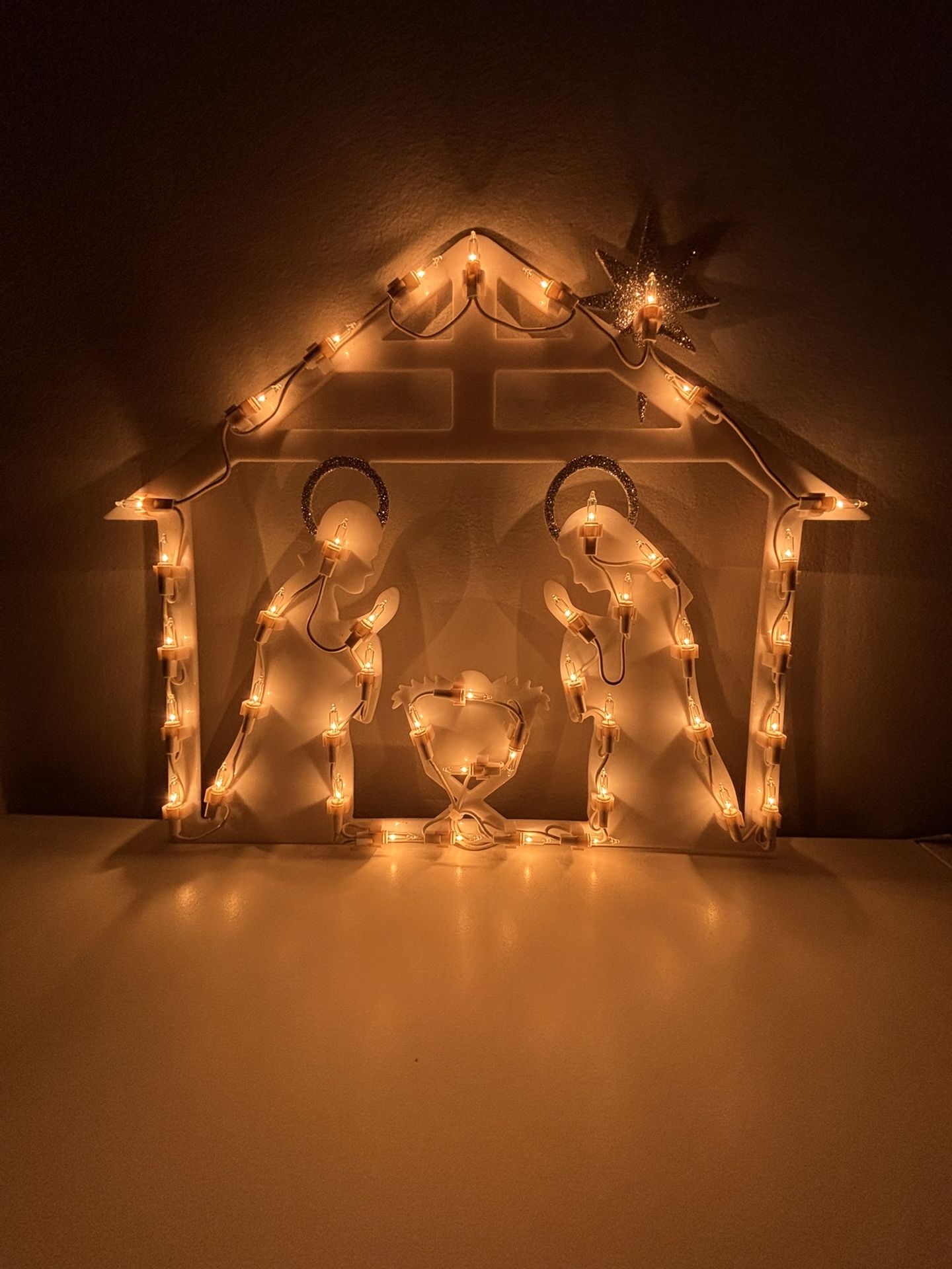 β¨π Brand NEW (Old Stock) Holiday Time Lighted Nativity Christmas Window Silhouette πβ¨ Read FULL Description Below