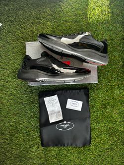All Black Prada Cup Sneakers ( Size 45 )