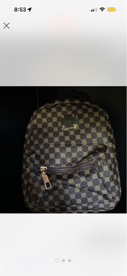 Dark Monogram Pattern Backpack