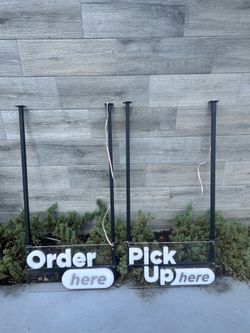 Restaurant Order here & Pick up here electric signs