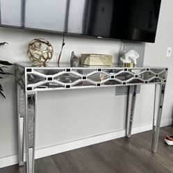 Glass console table