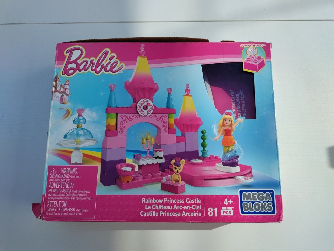 Barbie Mega Bloks Rainbow Princess Castle Lego Toys