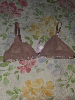 New VS Very Sexy Shiny Bralette Taupe Size XL