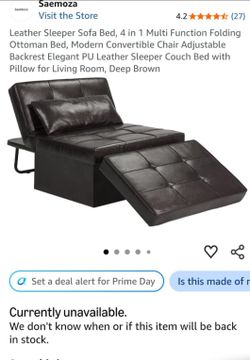 Leather sleeper leather sofa-bed
