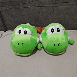 Plush Super Mario Bros Yoshi Stuffed Slippers Warm Winter Indoor Shoes For adul