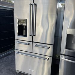 KitchenAid 25.8 Cu. Ft. 36" Multi-Door Freestanding Refrigerator With Platinum Interior Design