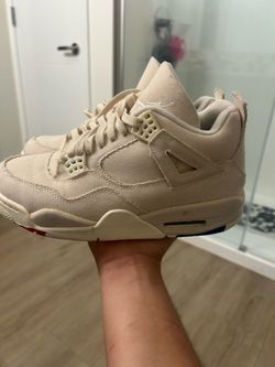 Air Jordan 4 Canvas Sail Sneakers